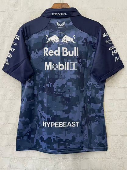 Special Edition Track Polo Shirt Navy 2025 003-F1