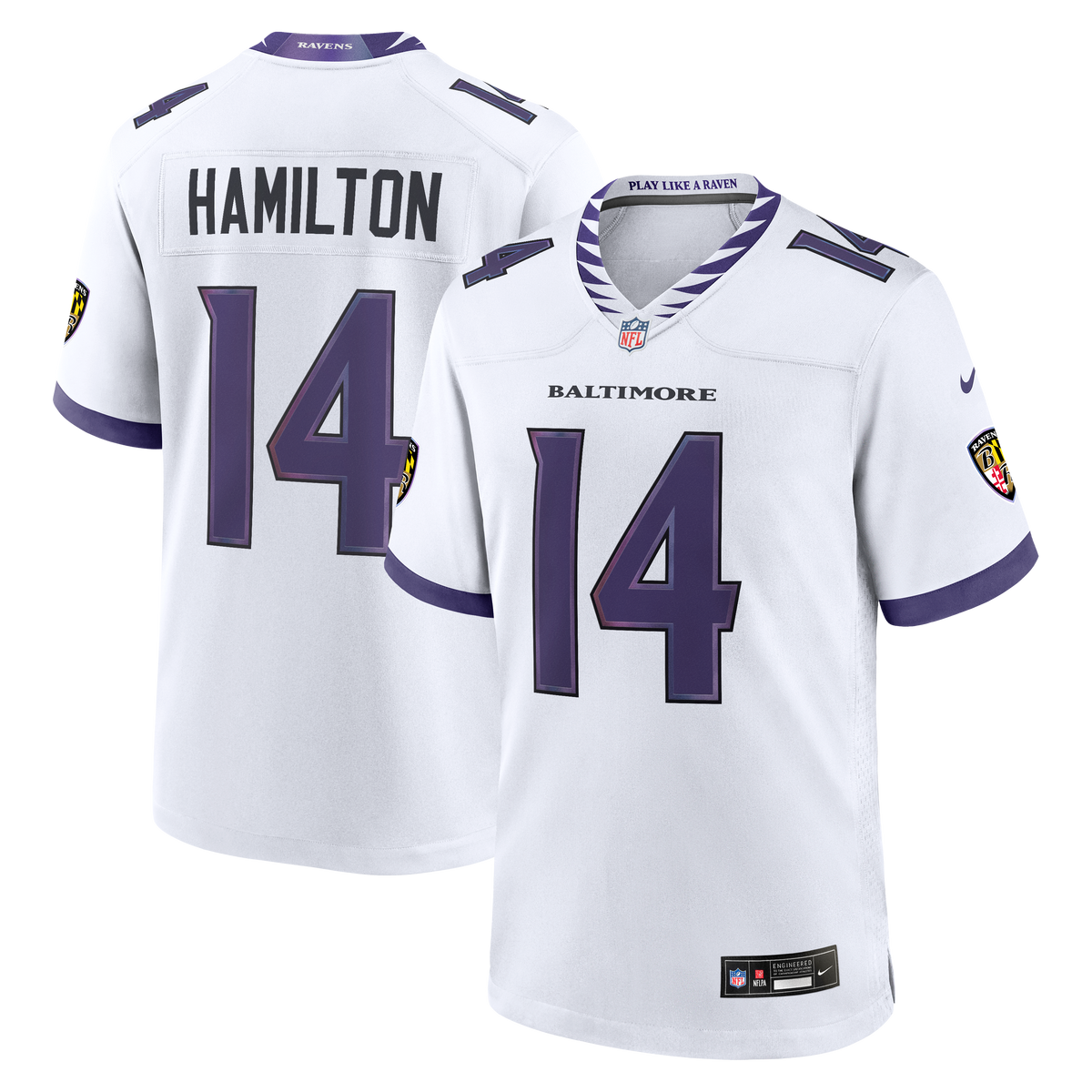 Kyle Hamilton Game Jersey White