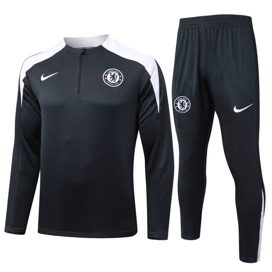 Chelsea 25/26 Pre-Match Black Tracksuit