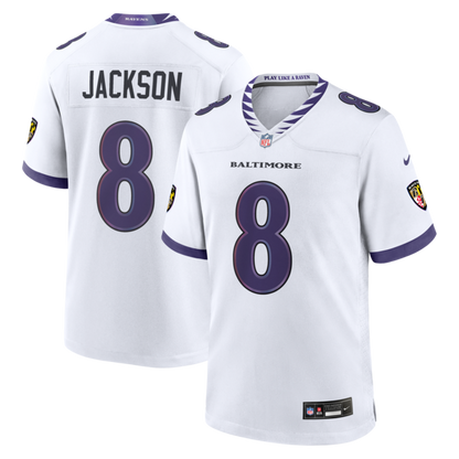 Lamar Jackson Game Jersey White