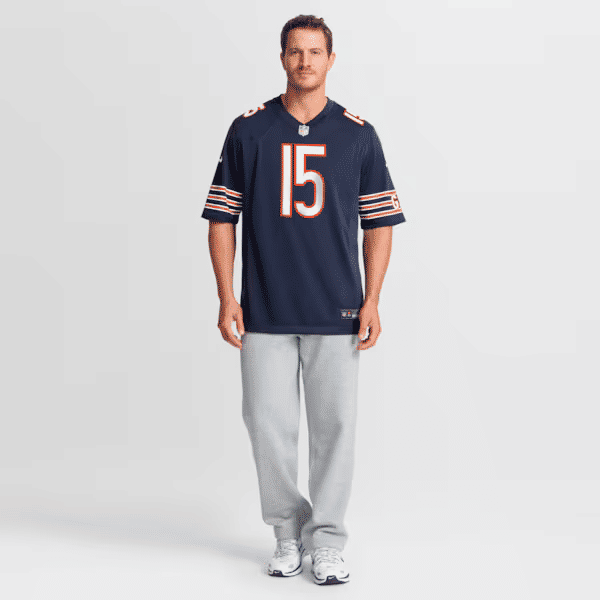 Rome Odunze Game Jersey Navy