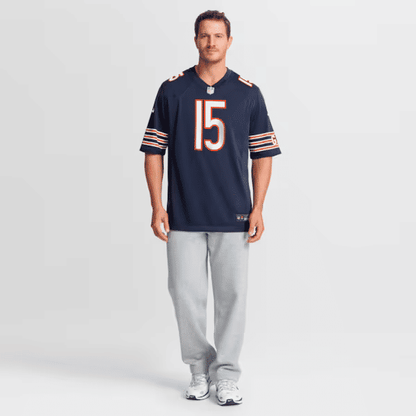 Rome Odunze Game Jersey Navy